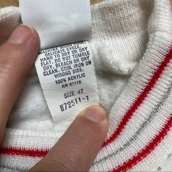 Bull Frog Vintage Girls Valentines Sweatshirt 4T - Picture 5 of 6